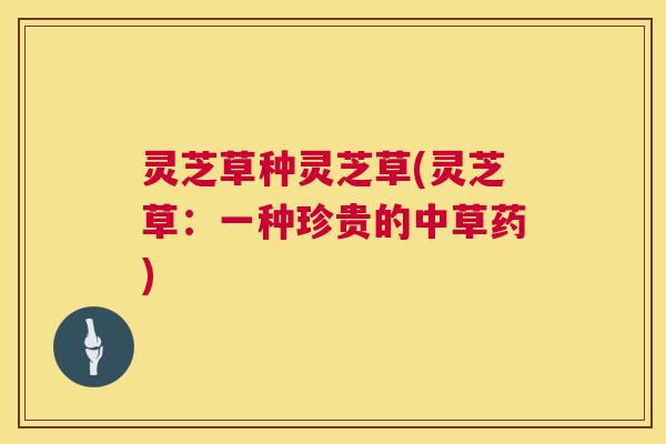 灵芝草种灵芝草(灵芝草:一种珍贵的中草药) 第1张 灵芝草种灵芝草(灵芝草:一种珍贵的中草药) 第1张