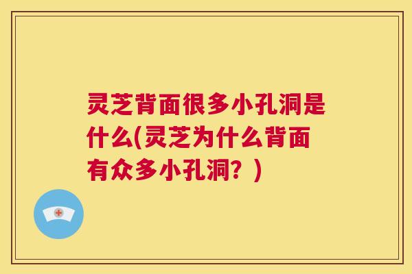灵芝背面很多小孔洞是什么(灵芝为什么背面有众多小孔洞?) 第1张 灵芝背面很多小孔洞是什么(灵芝为什么背面有众多小孔洞?) 第1张