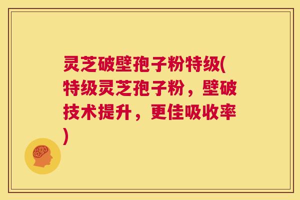 灵芝破壁孢子粉特级(特级灵芝孢子粉，壁破技术提升，更佳吸收率)  第1张