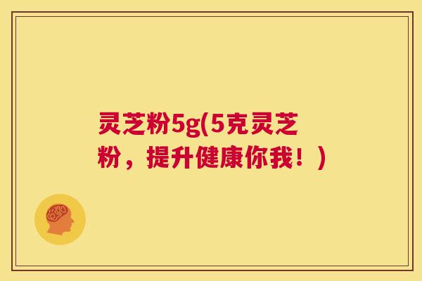 灵芝粉5g(5克灵芝粉，提升健康你我！)  第1张