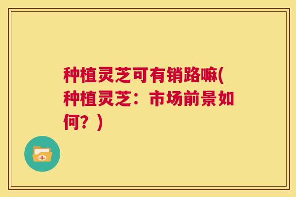 种植灵芝可有销路嘛(种植灵芝：市场前景如何？)  第1张