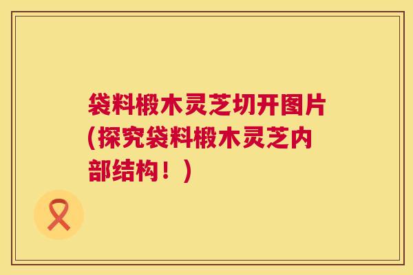 袋料椴木灵芝切开图片(探究袋料椴木灵芝内部结构！)  第1张