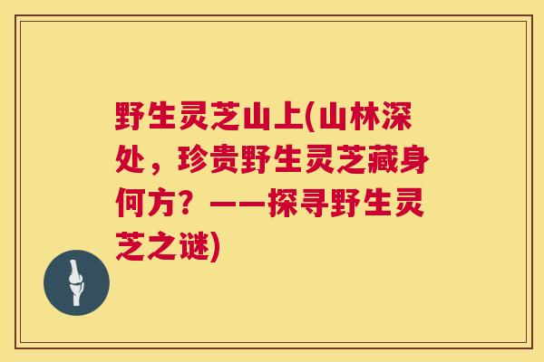 野生灵芝山上(山林深处,珍贵野生灵芝藏身何方?——探寻野生灵芝之谜) 第1张 野生灵芝山上(山林深处,珍贵野生灵芝藏身何方?——探寻野生灵芝之谜) 第1张