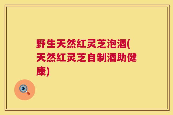 野生天然红灵芝泡酒(天然红灵芝自制酒助健康) 第1张 野生天然红灵芝泡酒(天然红灵芝自制酒助健康) 第1张
