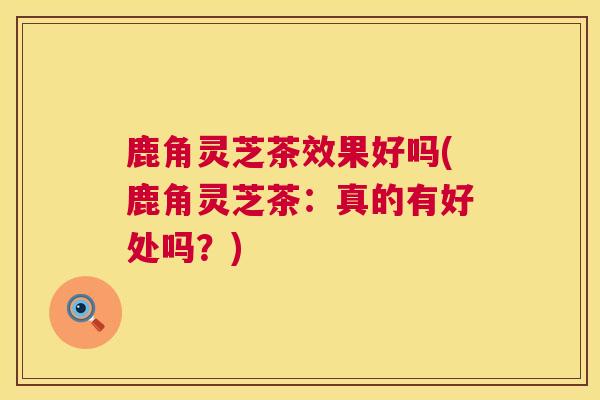 鹿角灵芝茶效果好吗(鹿角灵芝茶：真的有好处吗？)  第1张