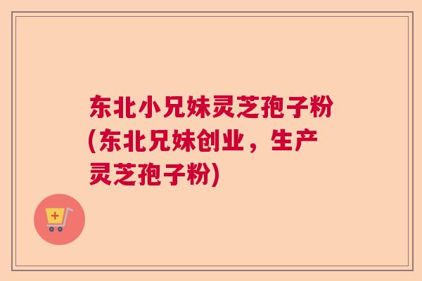 东北小兄妹灵芝孢子粉(东北兄妹创业，生产灵芝孢子粉)  第1张