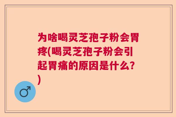为啥喝灵芝孢子粉会胃疼(喝灵芝孢子粉会引起胃痛的原因是什么？)  第1张