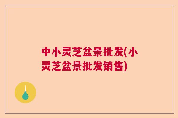中小灵芝盆景批发(小灵芝盆景批发销售)  第1张