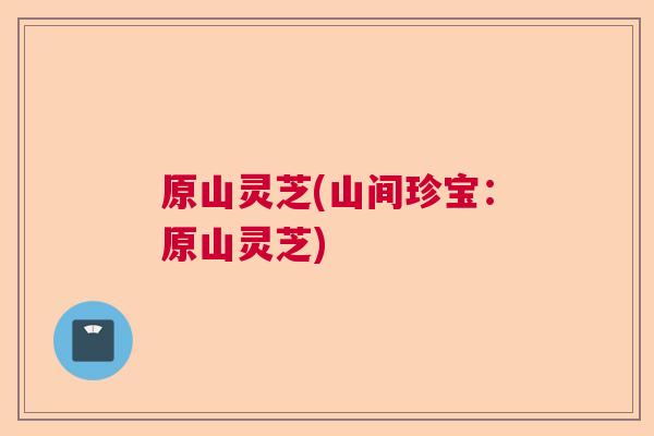 原山灵芝(山间珍宝：原山灵芝)  第1张