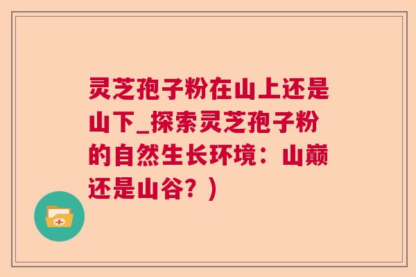 灵芝孢子粉在山上还是山下_探索灵芝孢子粉的自然生长环境：山巅还是山谷？)  第1张