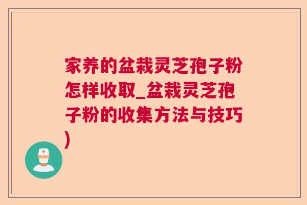 家养的盆栽灵芝孢子粉怎样收取_盆栽灵芝孢子粉的收集方法与技巧)  第1张