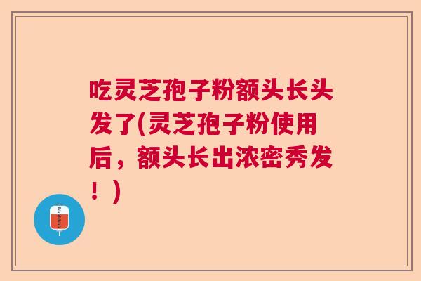 吃灵芝孢子粉额头长头发了(灵芝孢子粉使用后，额头长出浓密秀发！)  第1张