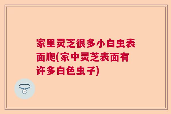 家里灵芝很多小白虫表面爬(家中灵芝表面有许多白色虫子)  第1张