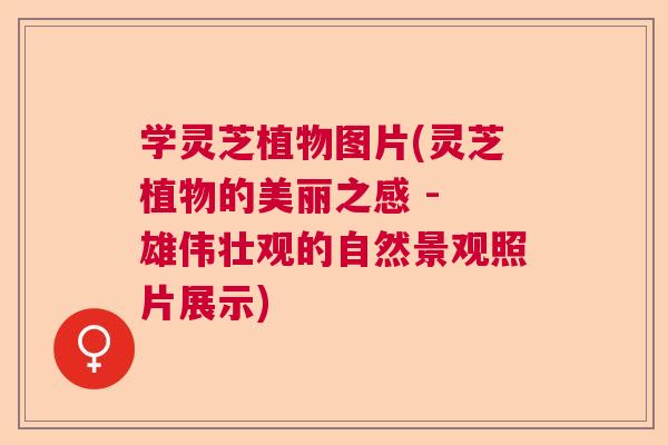 学灵芝植物图片(灵芝植物的美丽之感 - 雄伟壮观的自然景观照片展示)  第1张