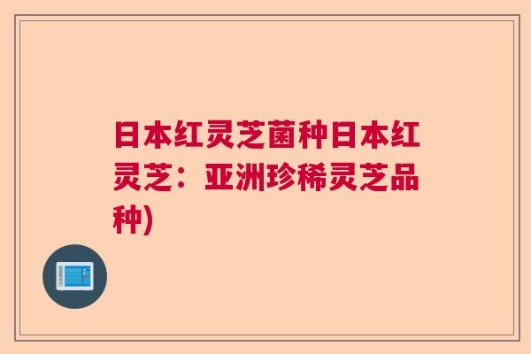 日本红灵芝菌种日本红灵芝：亚洲珍稀灵芝品种)  第1张