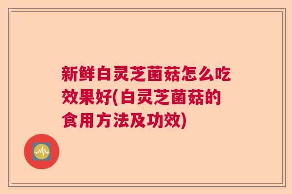 新鲜白灵芝菌菇怎么吃效果好(白灵芝菌菇的食用方法及功效)  第1张