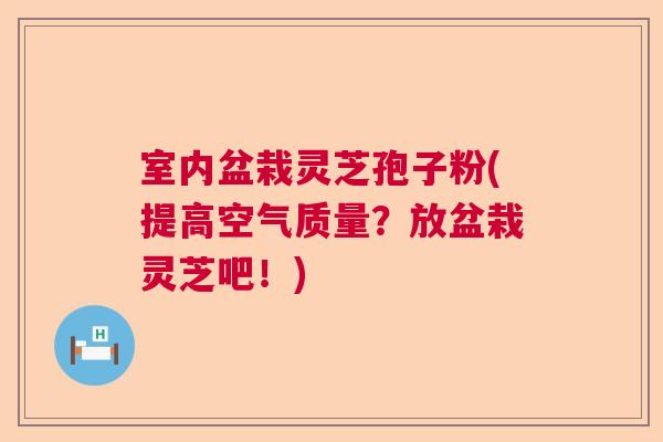 室内盆栽灵芝孢子粉(提高空气质量？放盆栽灵芝吧！)  第1张
