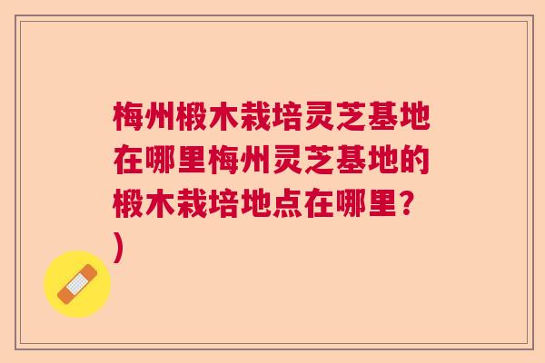 梅州椴木栽培灵芝基地在哪里梅州灵芝基地的椴木栽培地点在哪里？)  第1张