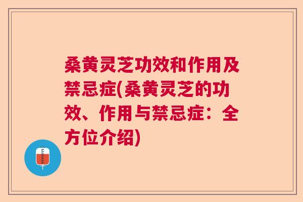 桑黄灵芝功效和作用及禁忌症(桑黄灵芝的功效、作用与禁忌症：全方位介绍)  第1张