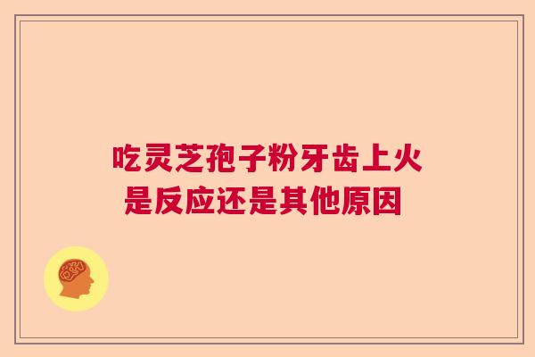 吃灵芝孢子粉牙齿上火 是反应还是其他原因  第1张