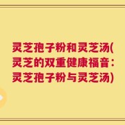 灵芝孢子粉和灵芝汤(灵芝的双重健康福音：灵芝孢子粉与灵芝汤)