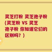 灵芝打粉 灵芝孢子粉(灵芝粉 VS 灵芝孢子粉 你知道它们的区别吗？)