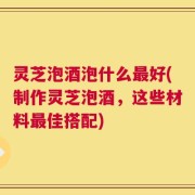 灵芝泡酒泡什么最好(制作灵芝泡酒，这些材料最佳搭配)