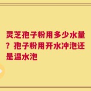 灵芝孢子粉用多少水量？孢子粉用开水冲泡还是温水泡