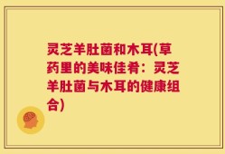 灵芝羊肚菌和木耳(草药里的美味佳肴：灵芝羊肚菌与木耳的健康组合)