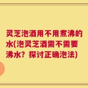 灵芝泡酒用不用煮沸的水(泡灵芝酒需不需要沸水？探讨正确泡法)