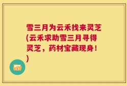 雪三月为云禾找来灵芝(云禾求助雪三月寻得灵芝，药材宝藏现身！)