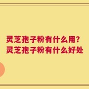 灵芝孢子粉有什么用？灵芝孢子粉有什么好处