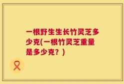 一根野生生长竹灵芝多少克(一根竹灵芝重量是多少克？)
