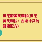 灵芝配黄芪颗粒(灵芝黄芪颗粒：古老中药的健康配方)