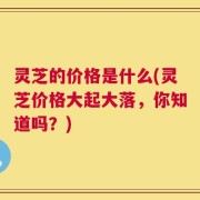 灵芝的价格是什么(灵芝价格大起大落，你知道吗？)