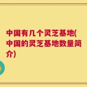 中国有几个灵芝基地(中国的灵芝基地数量简介)