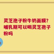 灵芝孢子粉牛奶面膜？哺乳期可以喝灵芝孢子粉吗