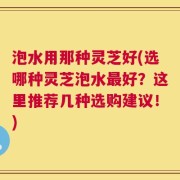 泡水用那种灵芝好(选哪种灵芝泡水最好？这里推荐几种选购建议！)