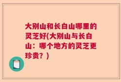 大别山和长白山哪里的灵芝好(大别山与长白山：哪个地方的灵芝更珍贵？)