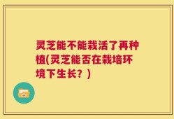 灵芝能不能栽活了再种植(灵芝能否在栽培环境下生长？)