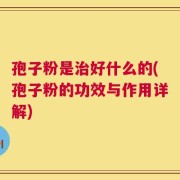 孢子粉是治好什么的(孢子粉的功效与作用详解)
