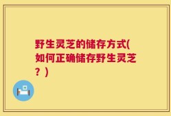 野生灵芝的储存方式(如何正确储存野生灵芝？)