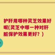 护肝用哪种灵芝效果好呢(灵芝中哪一种对肝脏保护效果更好？)