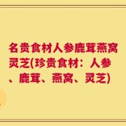 名贵食材人参鹿茸燕窝灵芝(珍贵食材：人参、鹿茸、燕窝、灵芝)