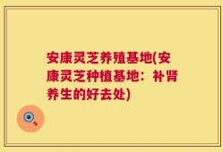 安康灵芝养殖基地(安康灵芝种植基地：补肾养生的好去处)