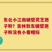 东北小江南破壁灵芝孢子粉？吉林敖东破壁孢子粉没有小看帽标