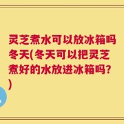灵芝煮水可以放冰箱吗冬天(冬天可以把灵芝煮好的水放进冰箱吗？)
