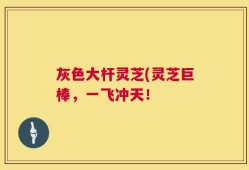 灰色大杆灵芝(灵芝巨棒，一飞冲天！