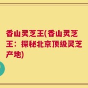香山灵芝王(香山灵芝王：探秘北京顶级灵芝产地)
