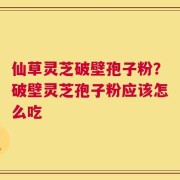 仙草灵芝破壁孢子粉？破壁灵芝孢子粉应该怎么吃